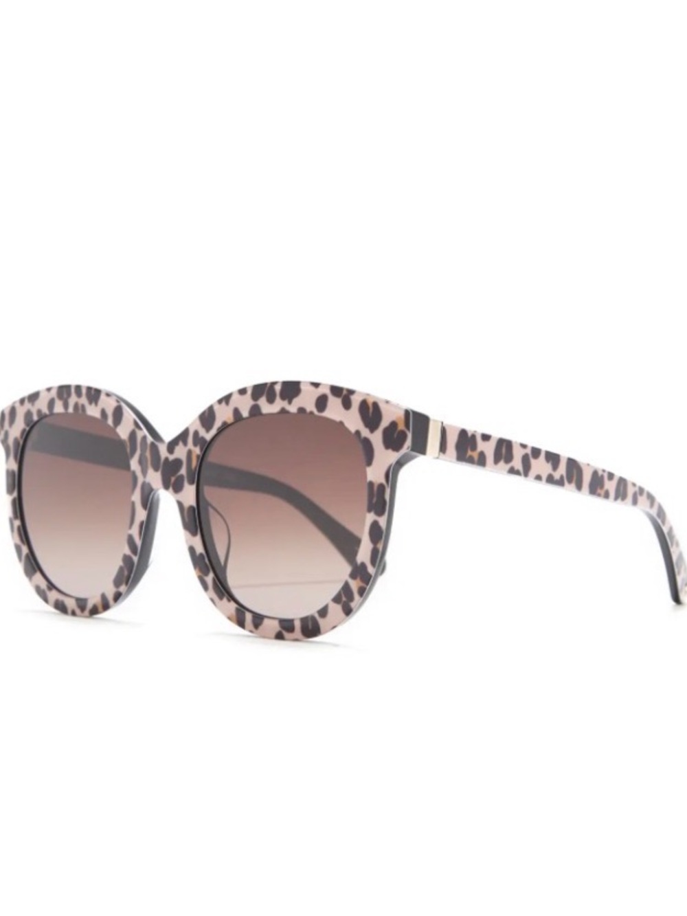 kate spade Leopard-Print Round Sunglasses in Pink and Brown